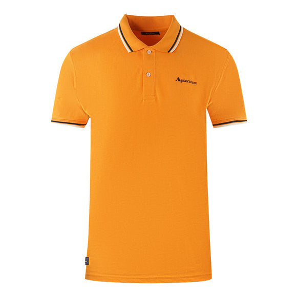 Aquascutum Mens PO002 12 Polo Shirt Orange
