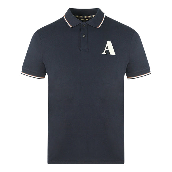 Aquascutum QMP010 85 Navy Blue Polo Shirt