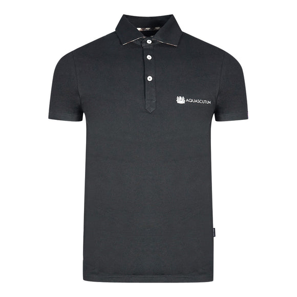 Aquascutum QMP040 99 Black Polo Shirt