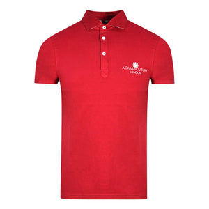Aquascutum QMP041 32 Red Polo Shirt
