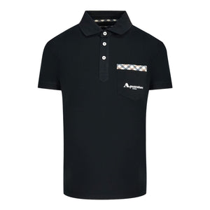 Aquascutum QMP053 99 Black Polo Shirt