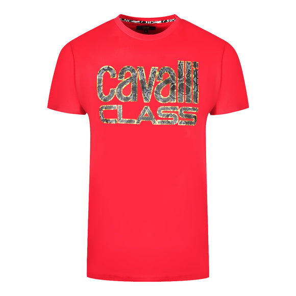 Cavalli Class QXT61Q JD060 02000 Red T-Shirt