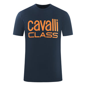 Cavalli Class Mens RXT60A JD060 04926 T-Shirt Navy Blue
