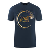 Cavalli Class Mens RXT60B JD060 04926 T-Shirt Navy Blue