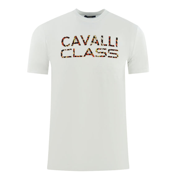 Cavalli Class Mens RXT60I JD060 00053 T-Shirt White