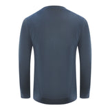 Cavalli Class Tiger Silhouette Logo Navy Blue Sweatshirt