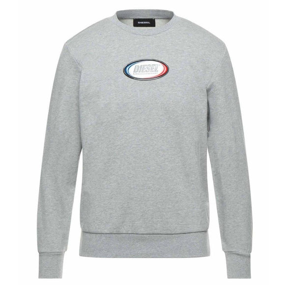 Diesel S-Girk-N85 Brand Logo Grey Sweater