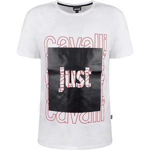 Just Cavalli Box Logo White T-Shirt