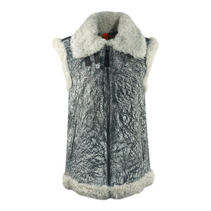 Parajumpers Womens Sax Shearling 765 Gilet Grey
