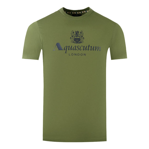 Aquascutum Mens TS002 06 T-Shirt Army Green