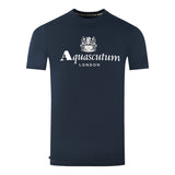 Aquascutum Mens TS002 11 T-Shirt Navy Blue