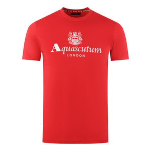 Aquascutum Mens TS002 13 T-Shirt Red
