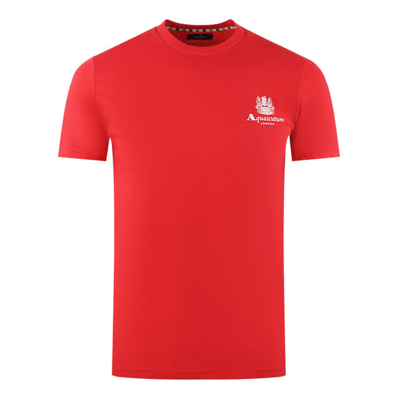 Aquascutum Mens TS004 13 T-Shirt Red