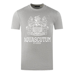 Aquascutum Mens TS006 05 T-Shirt Grey