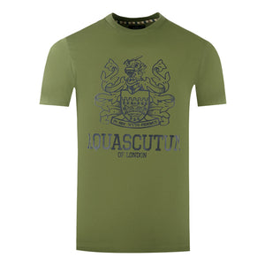 Aquascutum Mens TS006 06 T-Shirt Army Green