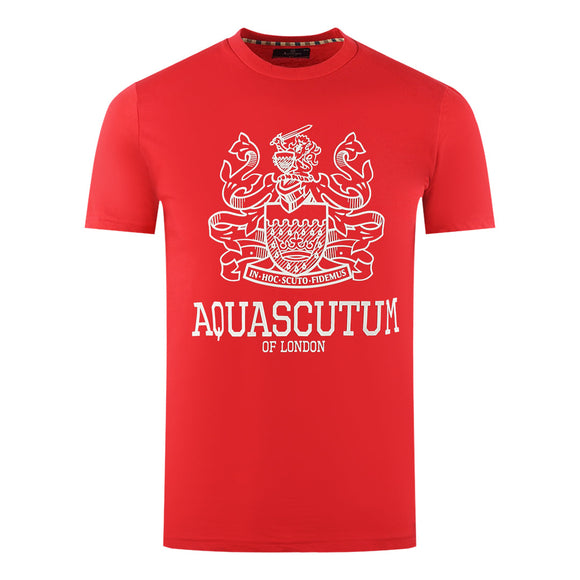 Aquascutum Mens TS006 13 T-Shirt Red