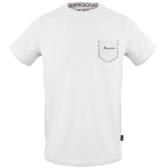 Aquascutum TSIA07 01 White T-Shirt - Style Centre Wholesale