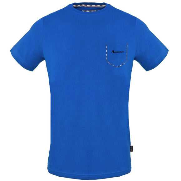 Aquascutum TSIA07 81 Blue T-Shirt - Style Centre Wholesale