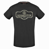 Aquascutum TSIA09 99 Black T-Shirt - Style Centre Wholesale