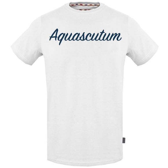 Aquascutum TSIA131 01 Signature Logo White T-Shirt