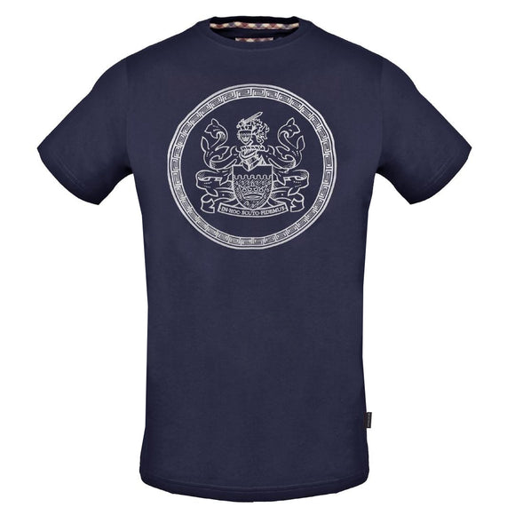 Aquascutum TSIA17 85 Navy Blue T-Shirt - Style Centre Wholesale