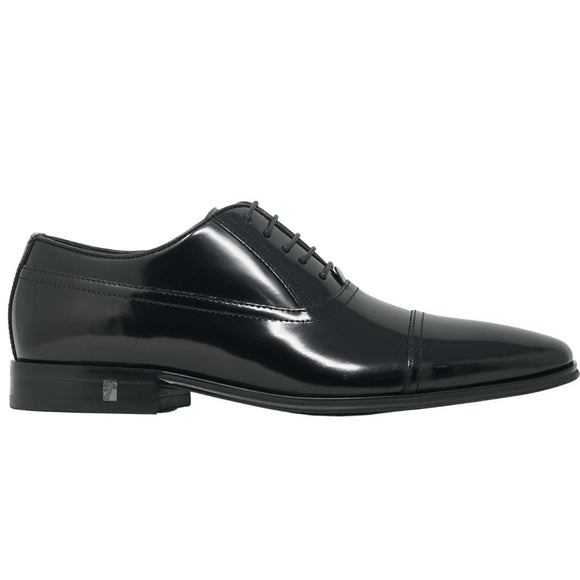 Versace Collection Oxford Leather Black Shoes